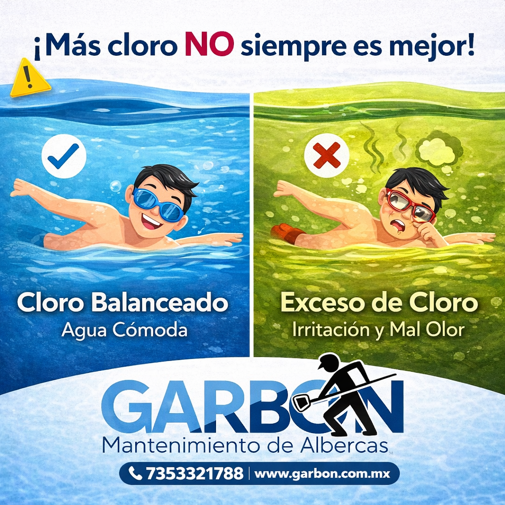 Mito de alberca: Más cloro siempre es mejor